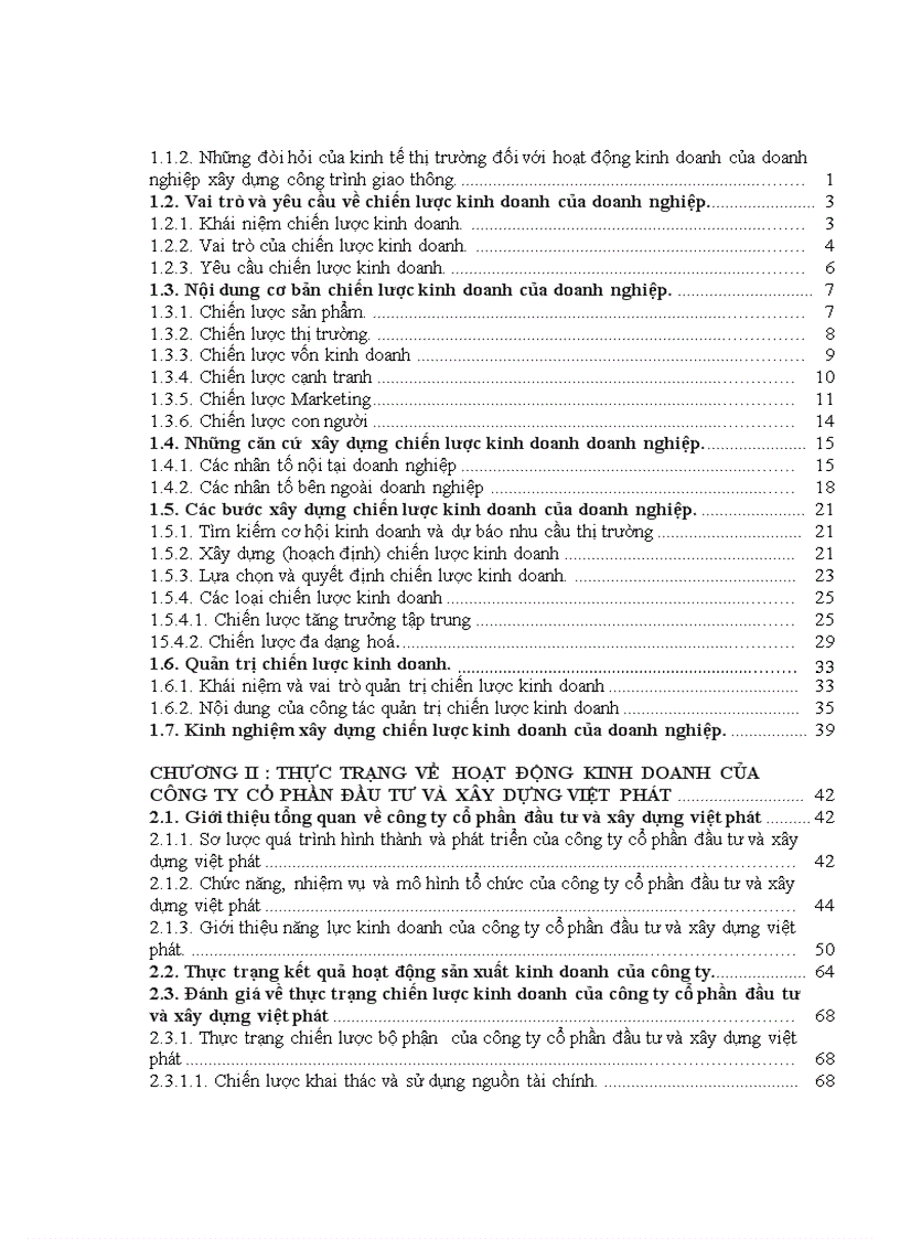 image for page Xây dựng chiến lược kinh doanh ở Công ty cổ phần đầu tư và xây dựng Việt Phát giai đoạn 2010 2015