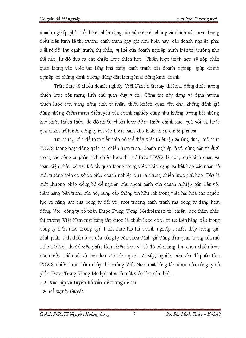 image for page Phân tích tows chiến lược thâm nhập thị trường việt nam mặt hàng tân dược của công ty cổ phần dược trung ương mediplantex 1