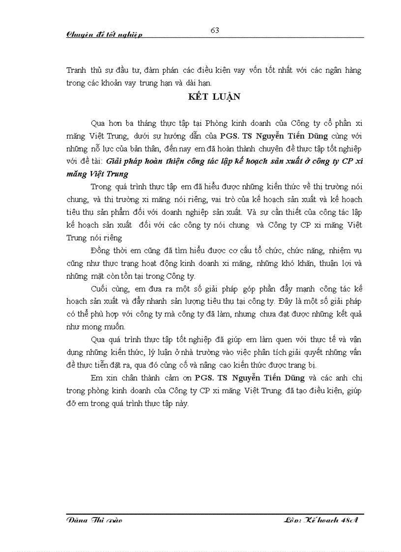 image for page Giải pháp hoàn thiện công tác lập kế hoạch sản xuất ở công ty CP xi măng Việt Trung 1