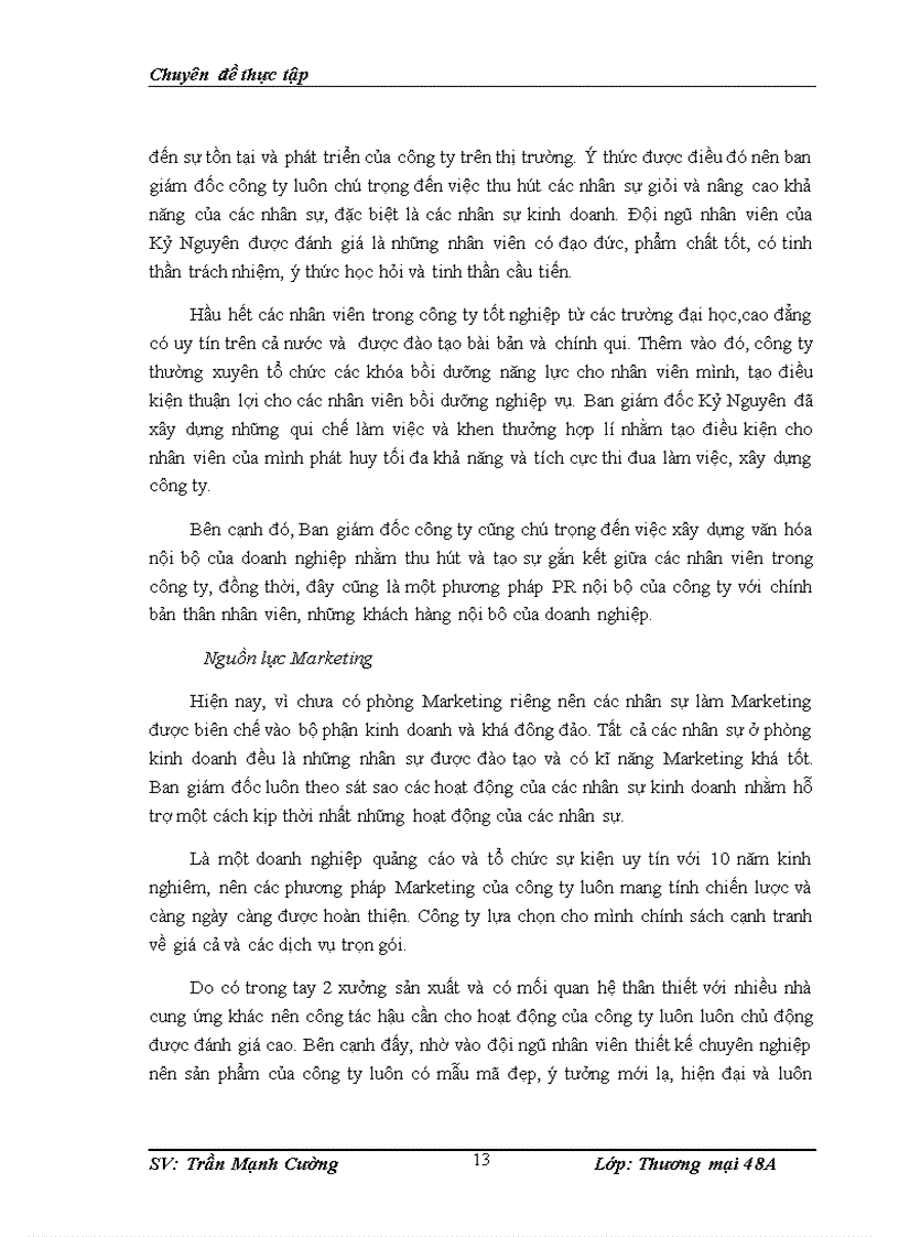 image for page Thúc đẩy hoạt động kinh doanh của ở Công ty cổ phần Quảng cáo và Tổ chức Sự kiện Kỷ Nguyên 1