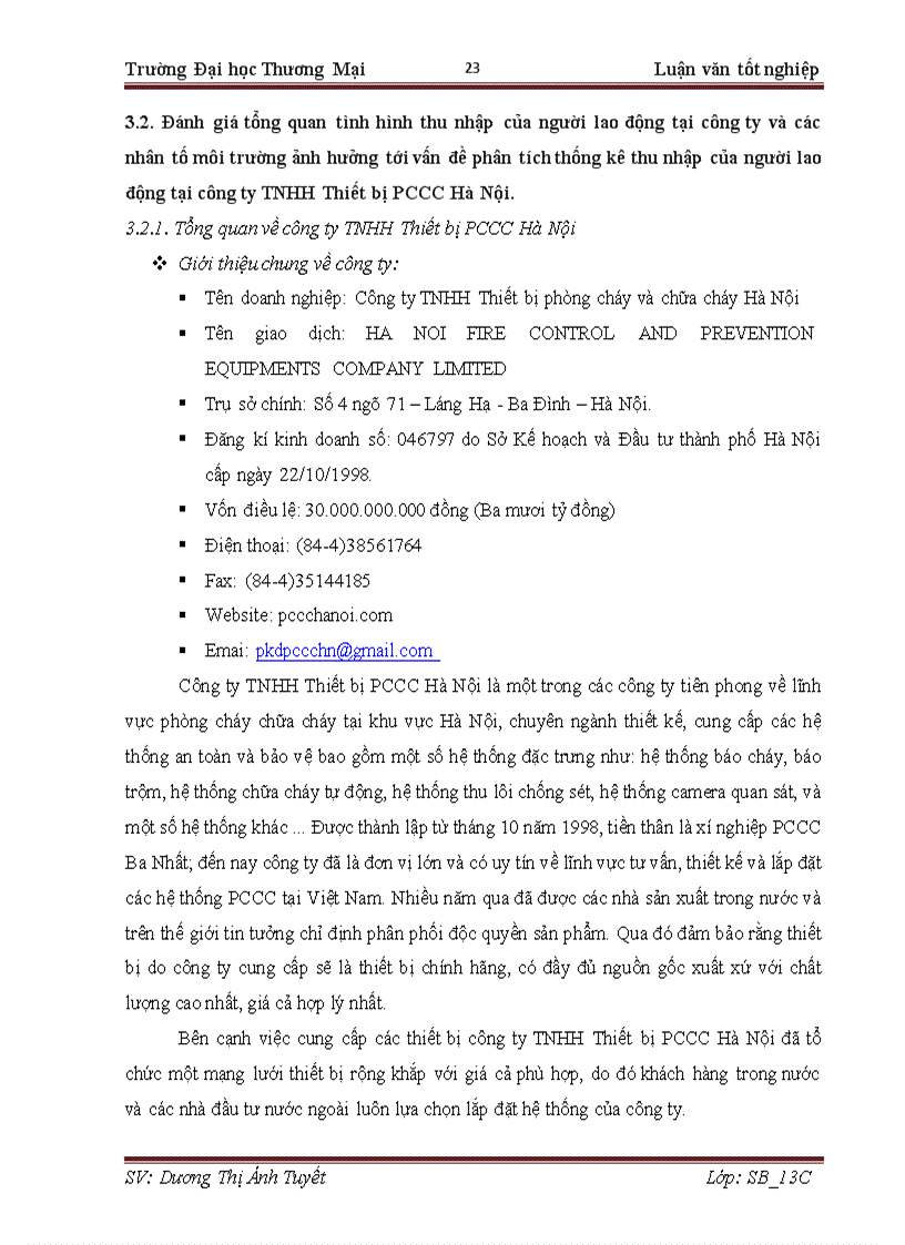 image for page Phân tích thống kê thu nhập của người lao động tại công ty TNHH Thiết bị phòng cháy chữa cháy Hà Nội 1