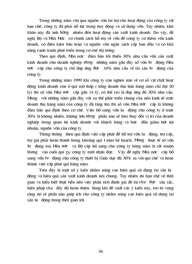 image for page Phân tích tình hình quản lý và hiệu quả sử dụng tài sản lưu động tại Công ty Thiết bị giáo dục I