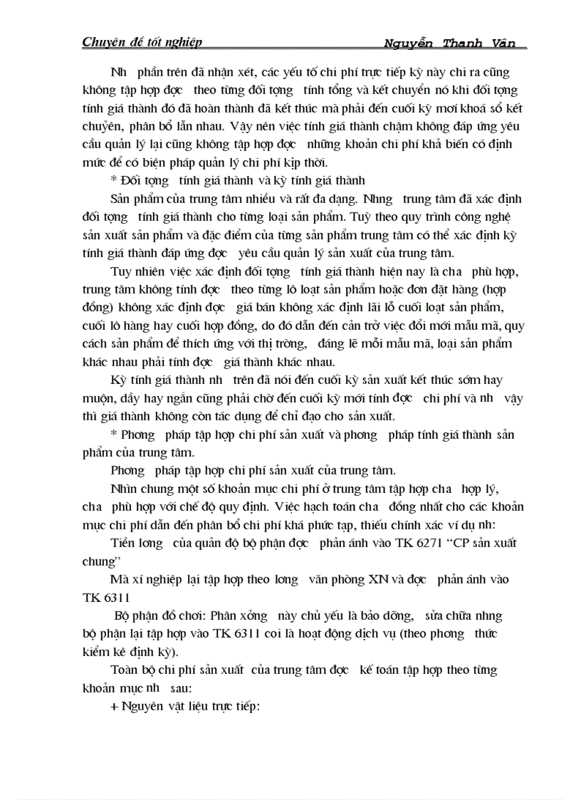 image for page Nhận xét và kiến nghị về công tác kế toán chi phí sản xuất và tính giá thành sản phẩm của doanh nghiệp