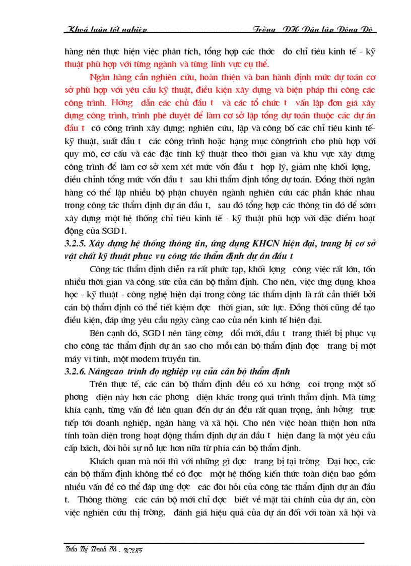 image for page Giải pháp hoàn thiện nghiệp vụ thẩm định dự án đầu tư tại SGDI NHĐT PT Việt Nam