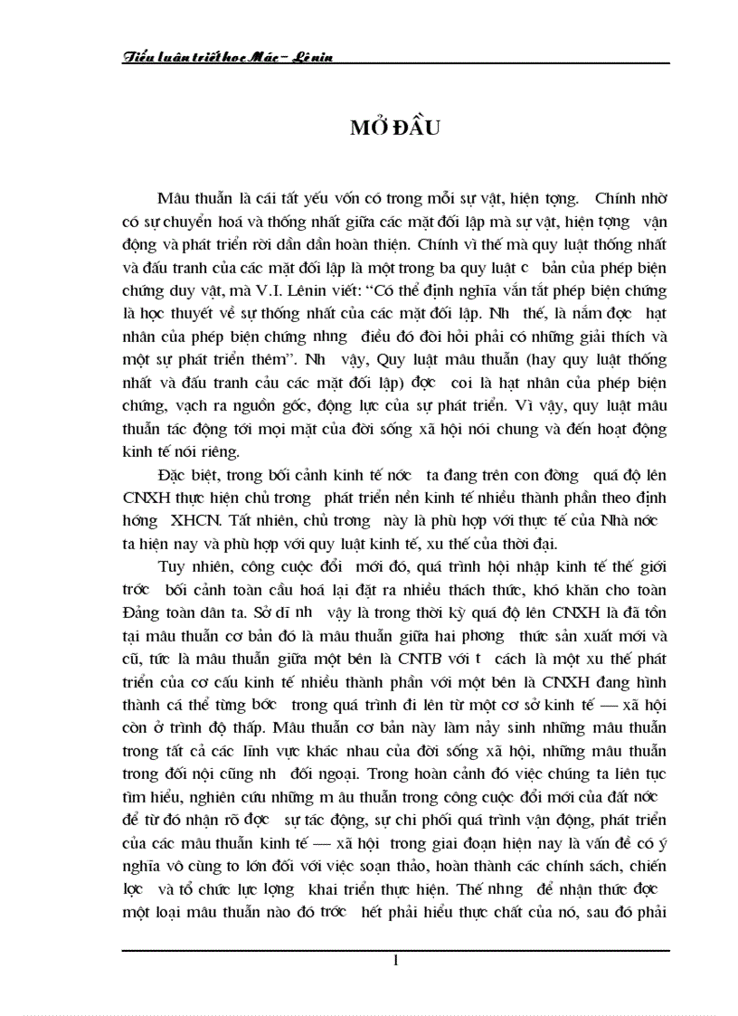image for page Quy luật mâu thuẫn vận dụng quy luật mâu thuẫn vào thực tiễn nước ta trong giai đoạn hiện nay 1