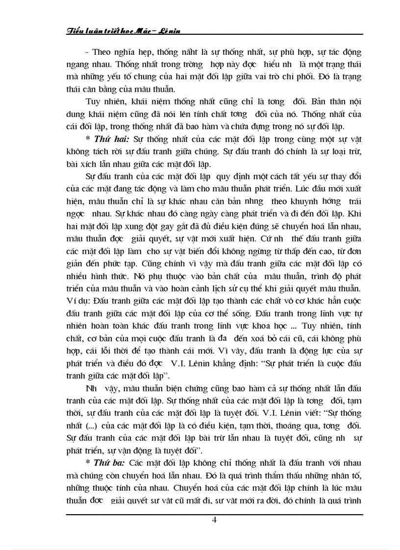image for page Quy luật mâu thuẫn vận dụng quy luật mâu thuẫn vào thực tiễn nước ta trong giai đoạn hiện nay 1