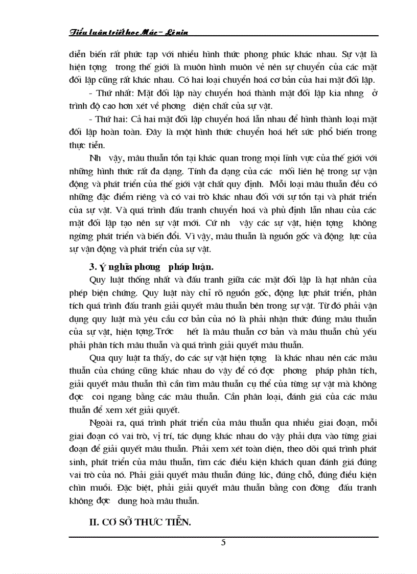 image for page Quy luật mâu thuẫn vận dụng quy luật mâu thuẫn vào thực tiễn nước ta trong giai đoạn hiện nay 1