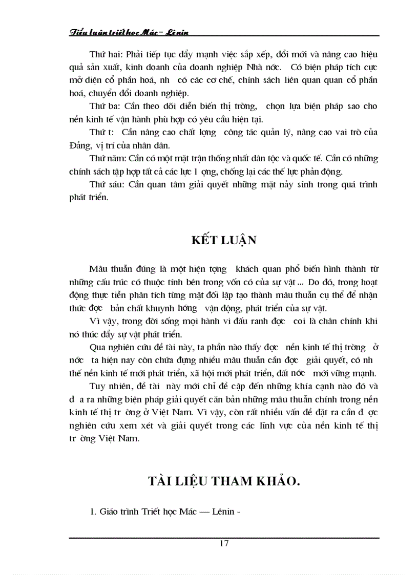 image for page Quy luật mâu thuẫn vận dụng quy luật mâu thuẫn vào thực tiễn nước ta trong giai đoạn hiện nay 1