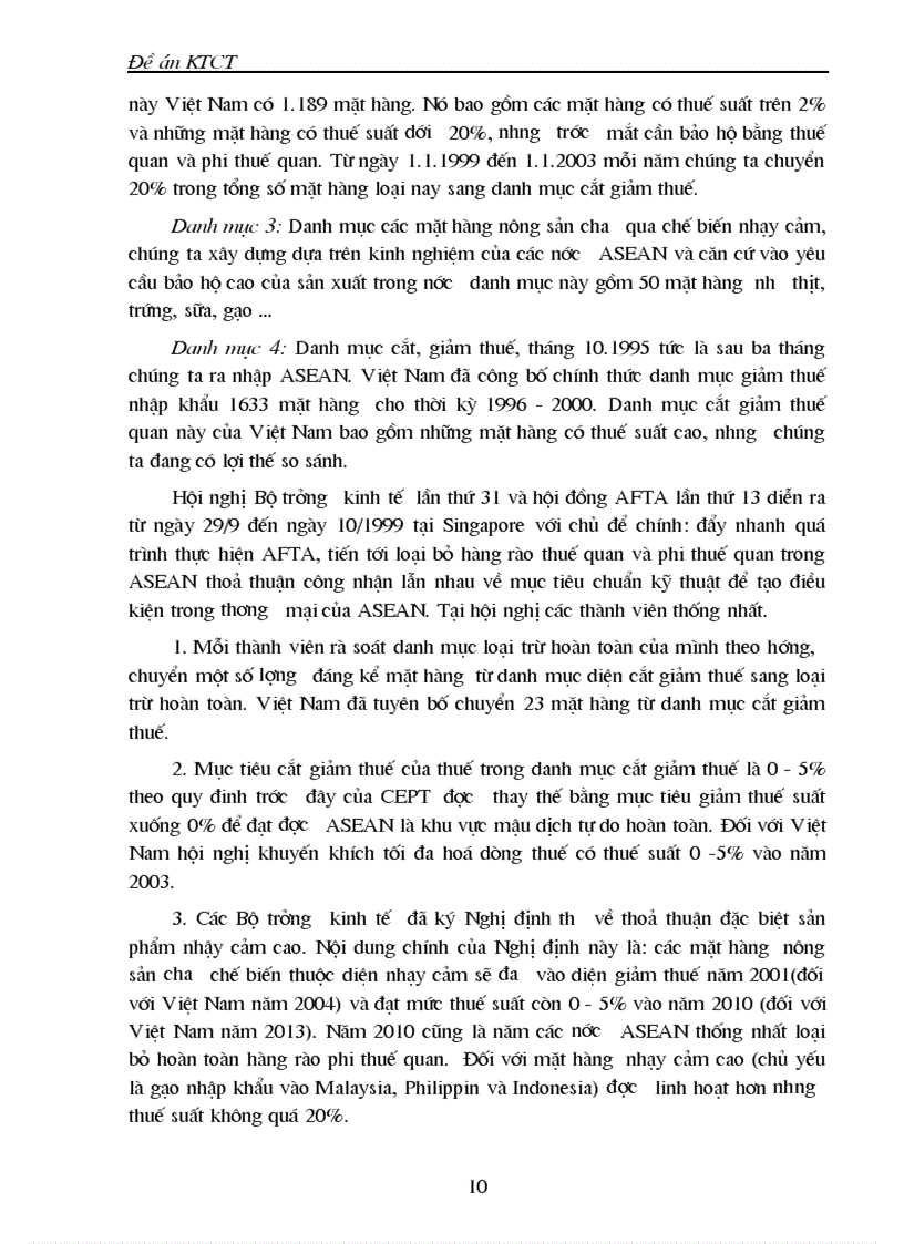 image for page Tiến trình hội nhập AFTA của Việt Nam