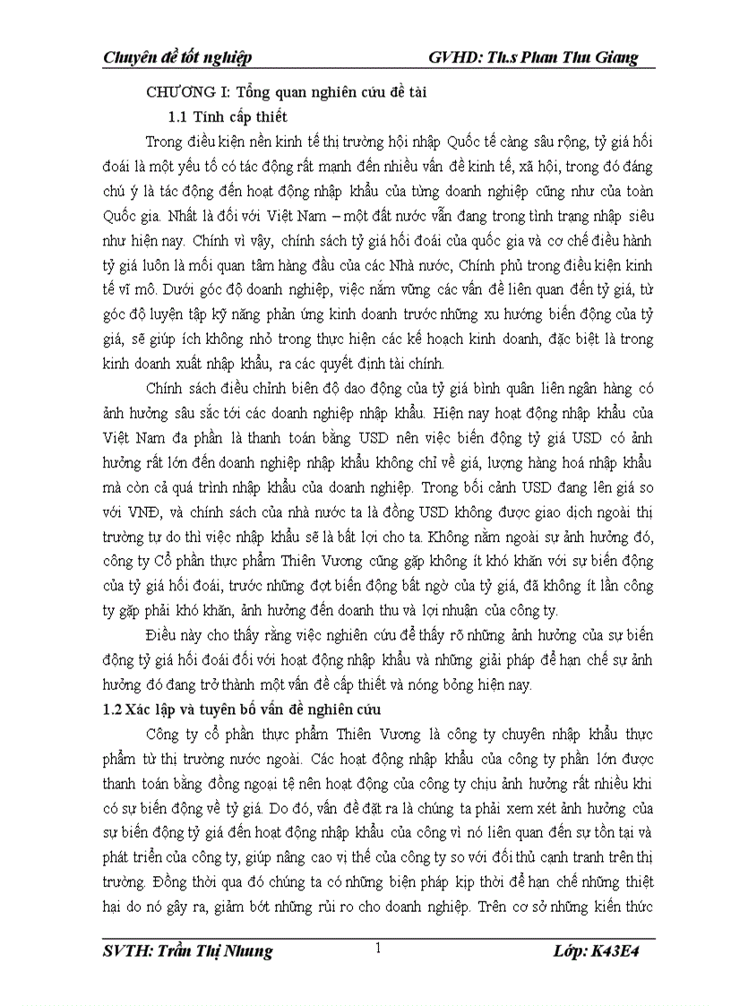 image for page Giải pháp nhằm hạn chế ảnh hưởng của biến động tỷ giá tới hoạt động nhập khẩu của công ty Cổ phần thực phẩm Thiên Vương