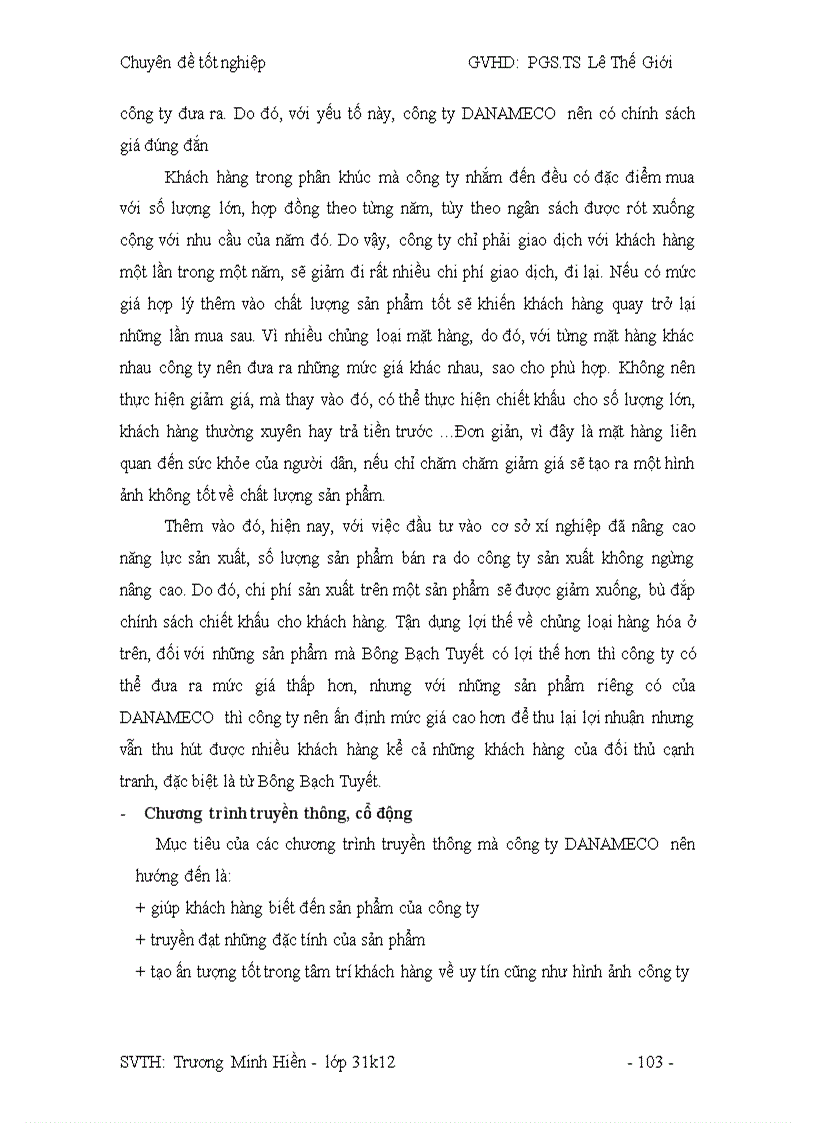 image for page Giải pháp marketing ở công ty DANAMECO