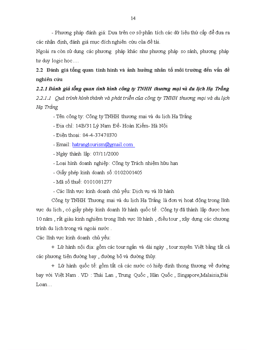image for page Giải pháp hoàn thiện hoạt động quảng cáo đối với thị trường khách du lịch nội địa của Công ty TNHH thương mại và du lịch Hạ Trắng 1