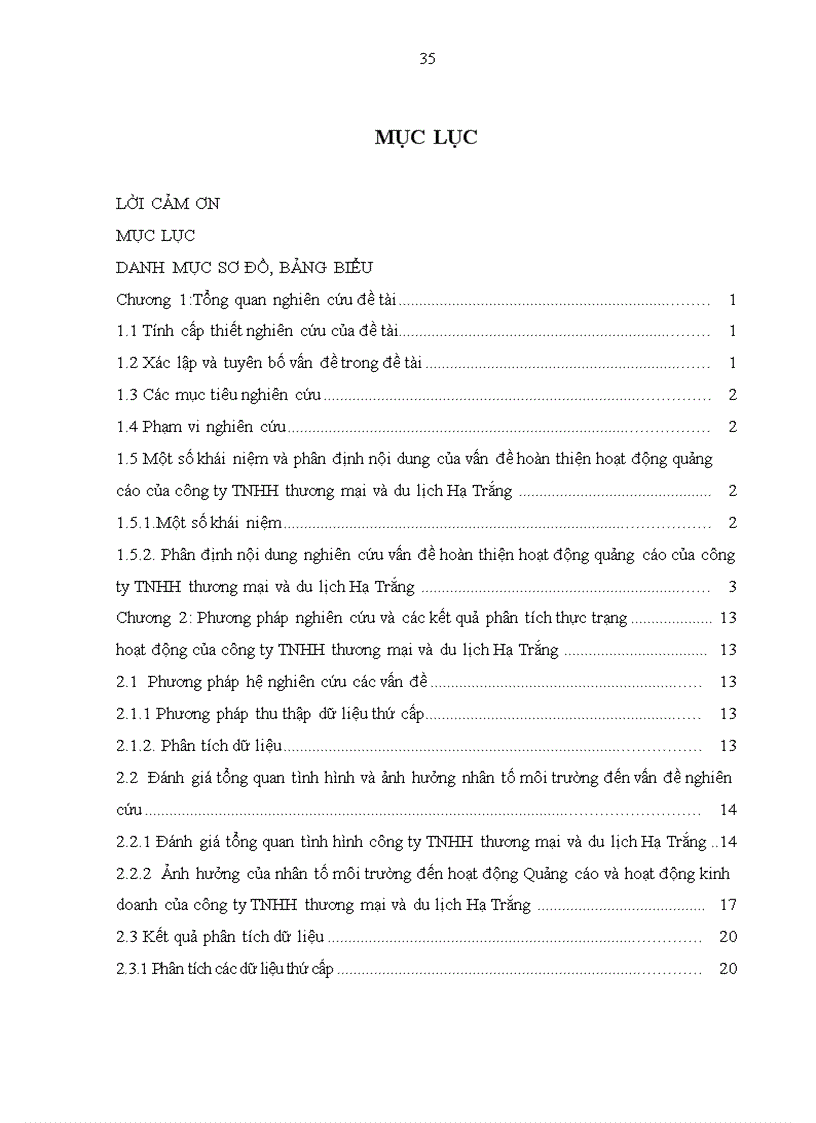 image for page Giải pháp hoàn thiện hoạt động quảng cáo đối với thị trường khách du lịch nội địa của Công ty TNHH thương mại và du lịch Hạ Trắng 1