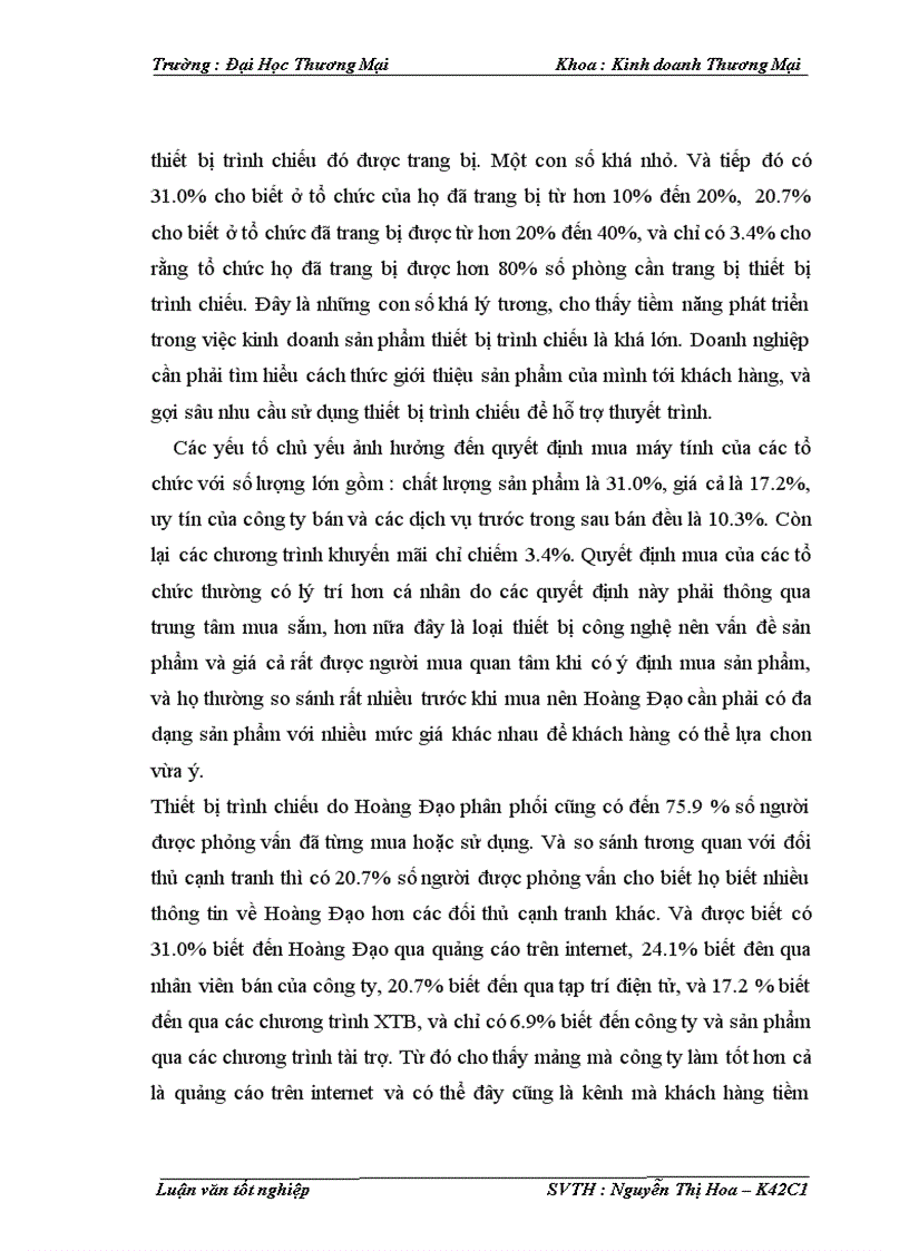 image for page Phát triển phối thức xúc tiến thương mại sản phẩm thiết bị trình chiếu của công ty Cổ phần Đầu tư Hoàng Đạo trên thị trường Miền Bắc