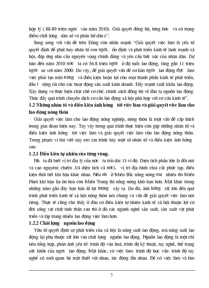 image for page Các giải pháp chủ yếu nhằm giải quyết vấn đề việc làm cho lao động nông nghiệp nông thôn nước ta từ nay đến 2010 1