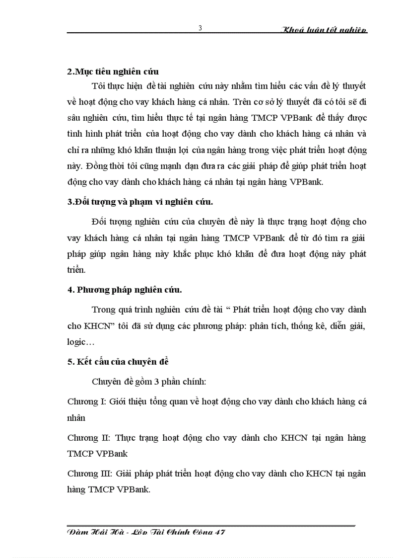 image for page Phát triển hoạt động cho vay dành cho khách hàng cá nhân tại ngân hàng thương mại cổ phần VPBANK 1