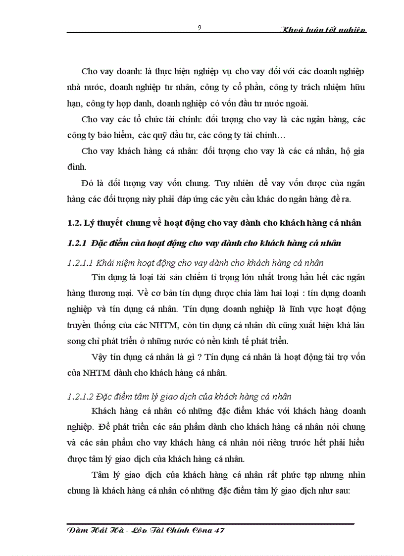 image for page Phát triển hoạt động cho vay dành cho khách hàng cá nhân tại ngân hàng thương mại cổ phần VPBANK 1