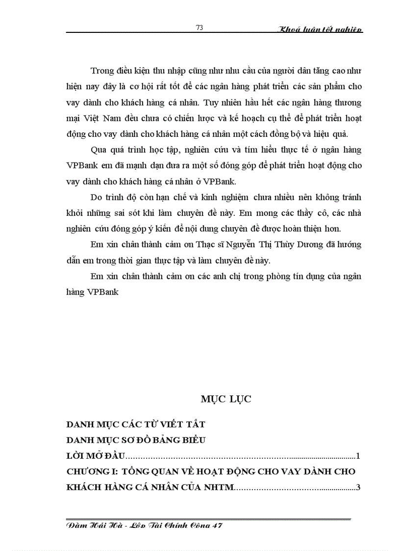 image for page Phát triển hoạt động cho vay dành cho khách hàng cá nhân tại ngân hàng thương mại cổ phần VPBANK 1