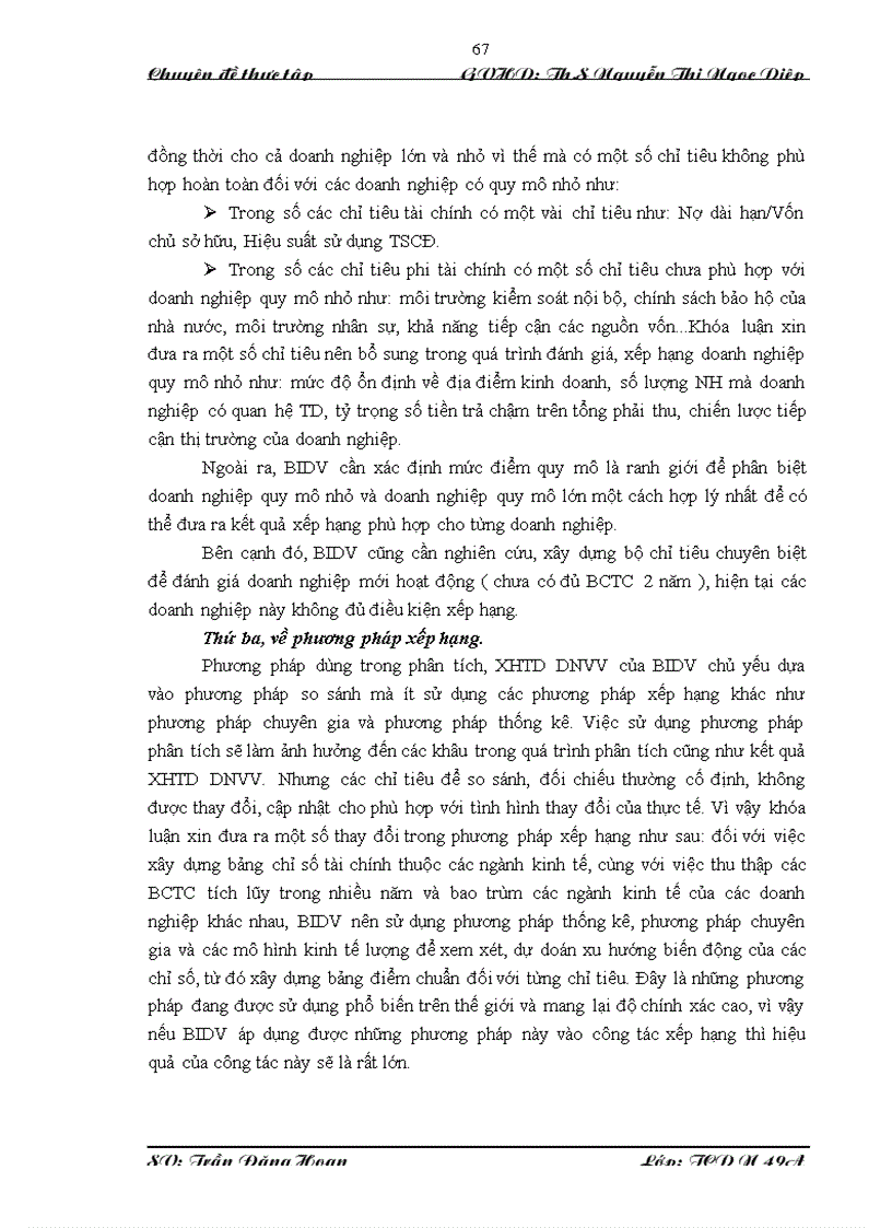 image for page Giải pháp hoàn thiện công tác xếp hạng tín dụng doanh nghiệp vay vốn tại Ngân hàng Đầu tư và phát triển Việt Nam chi nhánh Đông Hà Nội