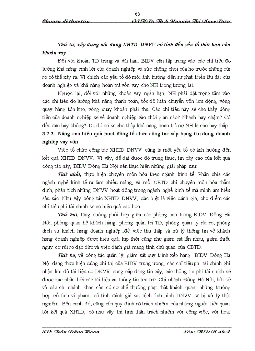 image for page Giải pháp hoàn thiện công tác xếp hạng tín dụng doanh nghiệp vay vốn tại Ngân hàng Đầu tư và phát triển Việt Nam chi nhánh Đông Hà Nội
