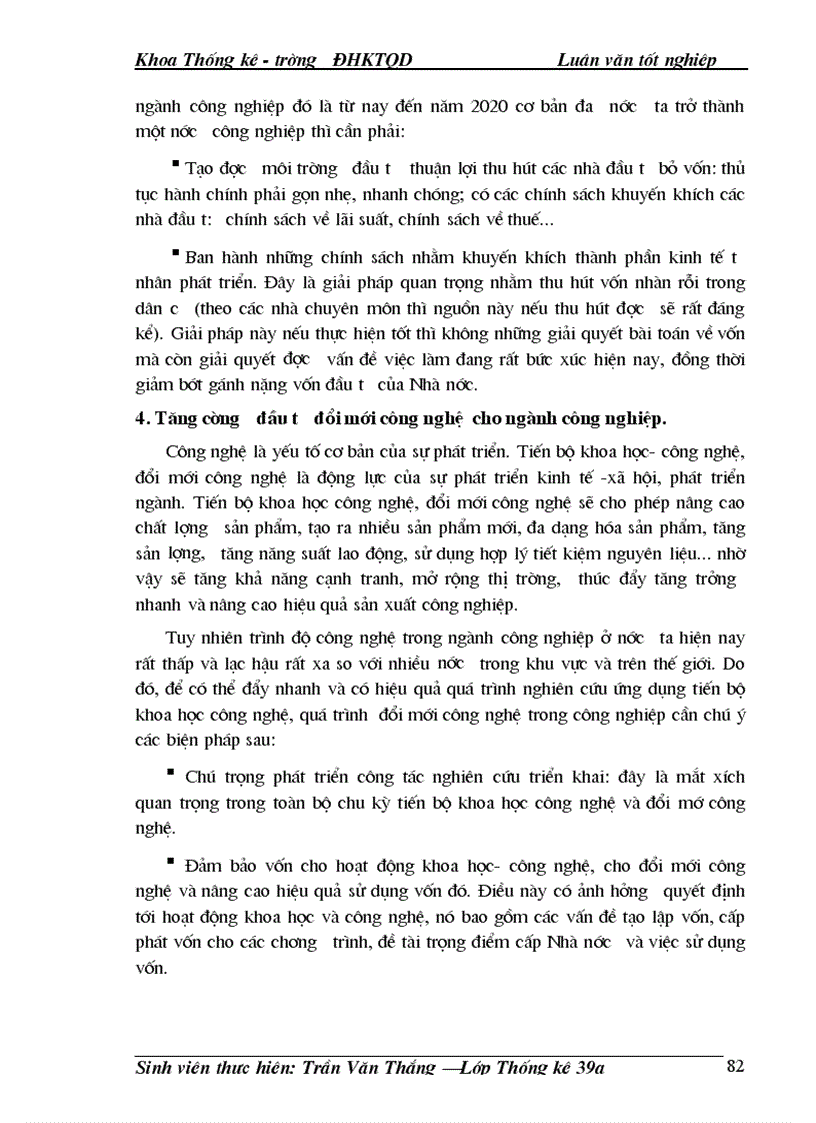 image for page Vận dụng một số phương pháp thống kê để phân tích tình hình sản xuất công nghiệp Việt Nam thời kỳ 1996 2000