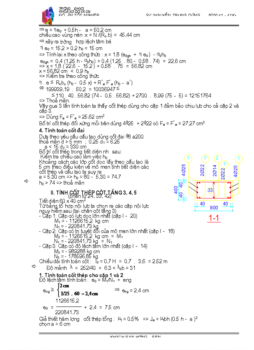 image for page Tính toán cốt thép cột