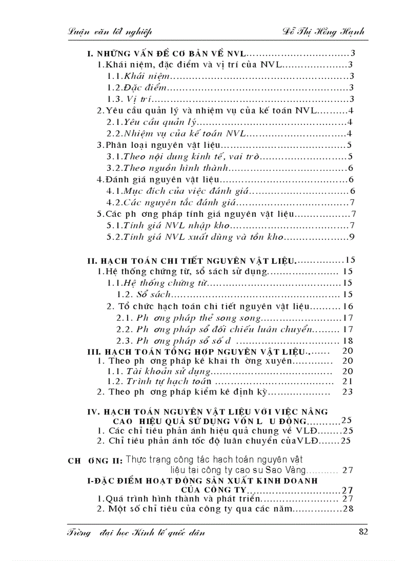 image for page Hoàn thiện công tác hạch toán kế toán nguyên vật liệu với việc nâng cao hiệu quả sử dụng vốn lưu động tại công ty cao su Sao Vàng 1