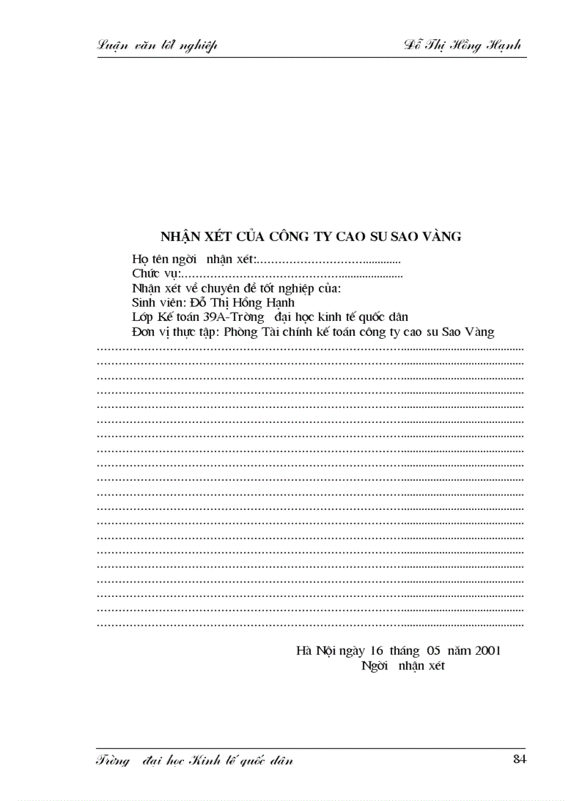 image for page Hoàn thiện công tác hạch toán kế toán nguyên vật liệu với việc nâng cao hiệu quả sử dụng vốn lưu động tại công ty cao su Sao Vàng 1