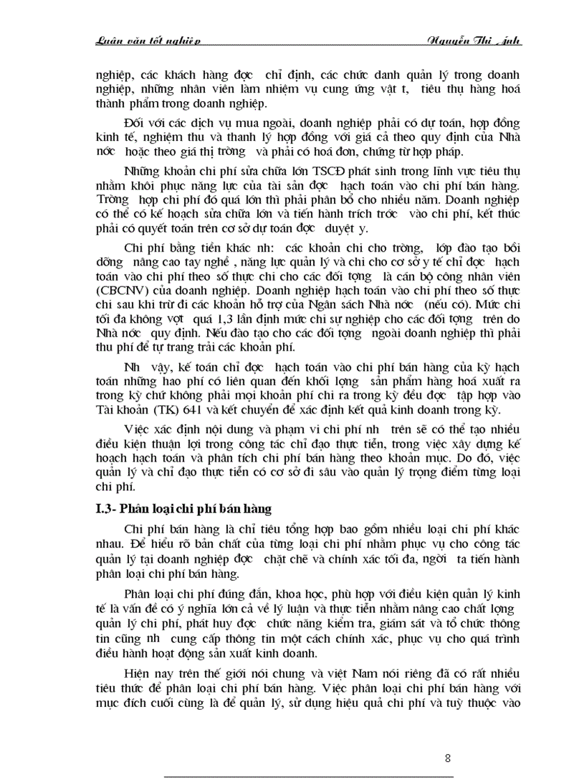 image for page Hoàn thiện hạch toán chi phí bán hàng và chi phí quản lý doanh nghiệp với việc nâng cao hiệu quả sử dụng chi phí tại Công ty Thiết bị xăng dầu Petrolimex 1