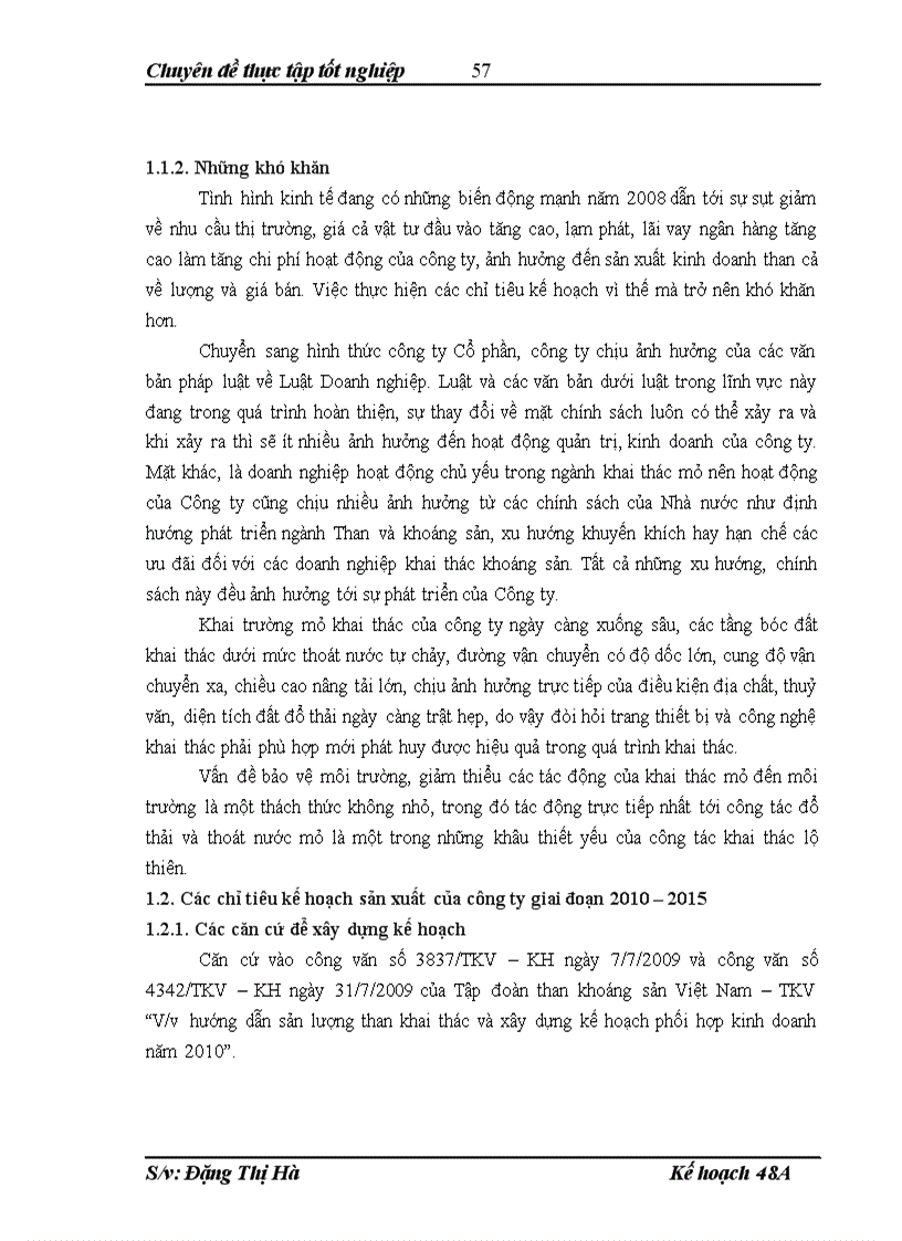 image for page Giải pháp thúc đẩy công tác kế hoạch sản xuất tại công ty Cổ phần than Cao Sơn đến năm 2015