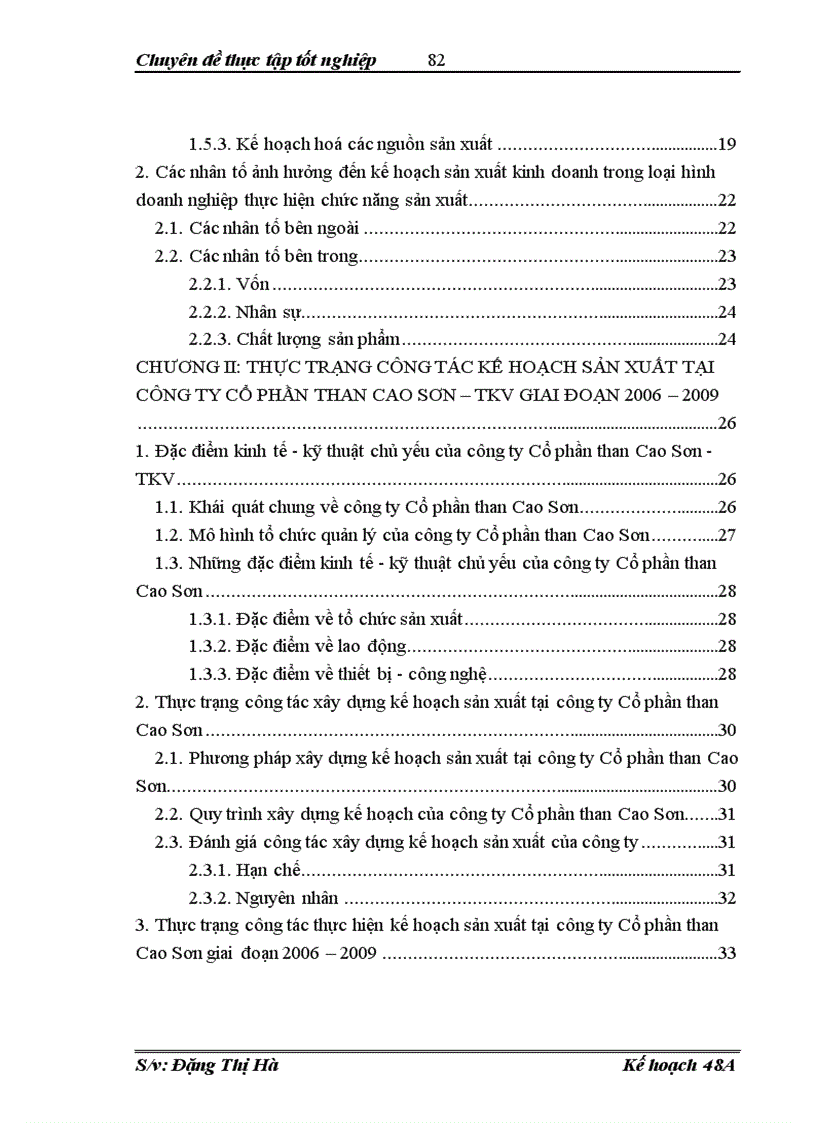 image for page Giải pháp thúc đẩy công tác kế hoạch sản xuất tại công ty Cổ phần than Cao Sơn đến năm 2015