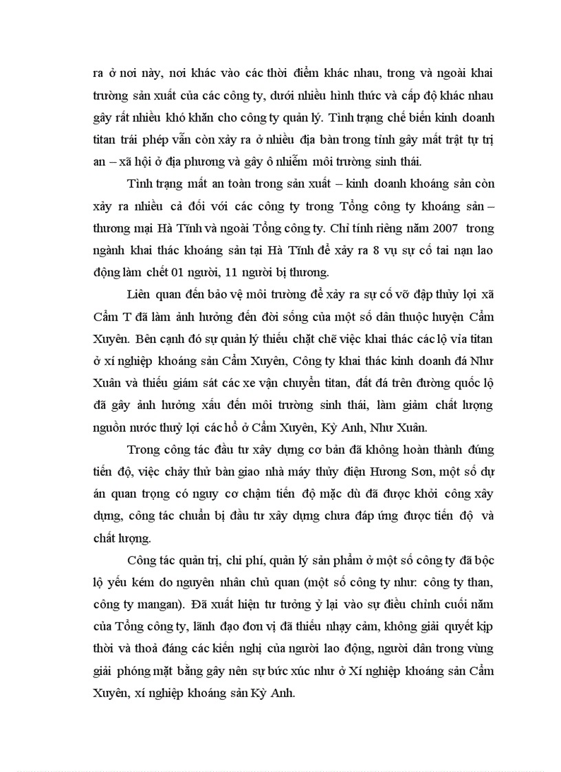 image for page Tình hình quản lý nhà nước trong lĩnh vực khoáng sản trên địa bàn tỉnh hà tĩnh