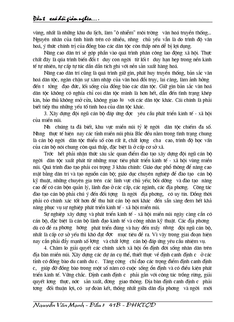 image for page Đầu tư xoá đói giảm nghèo các tỉnh miền núi phía Bắc thực trạng và giải pháp