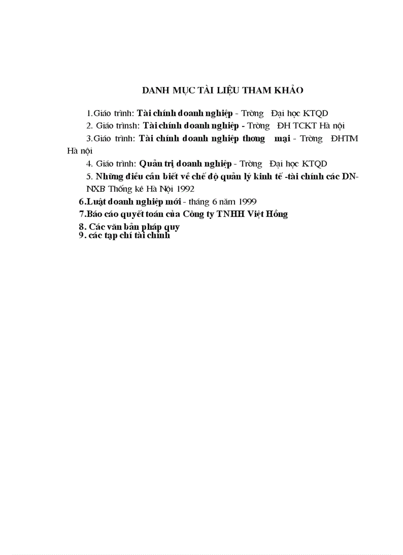 image for page Một số giải pháp nhằm nâng cao hiệu quả công tác huy động và sử dụng vốn kinh doanh tại Công ty TNHH Việt Hồng 1