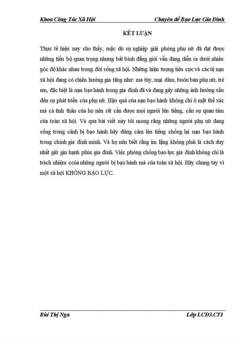 image for page Thực trạng việc thực hiện Luật phòng chống bạo lực gia đình và các hoạt động trợ giúp nạn nhân bị bạo lực gia đình ở phường Nam Thành Thành Phố Ninh Bình