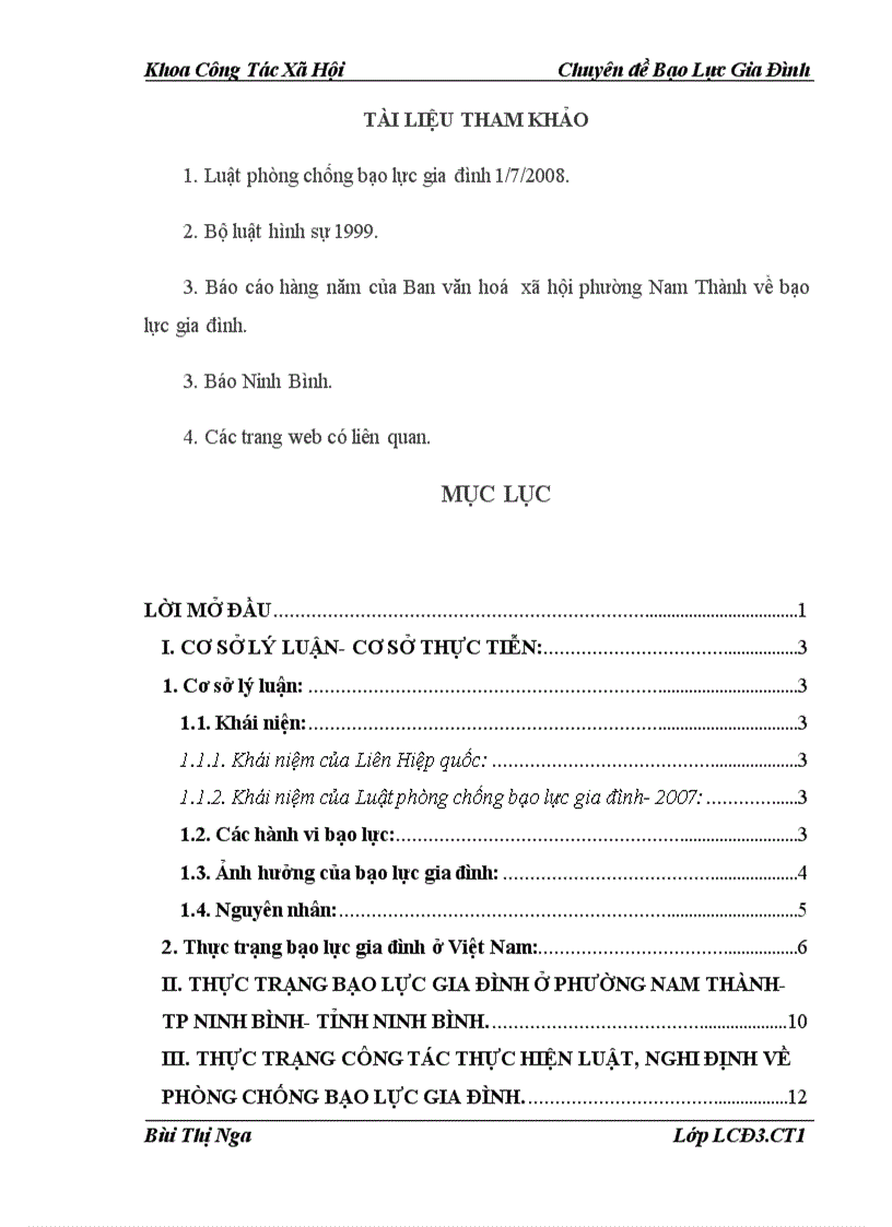 image for page Thực trạng việc thực hiện Luật phòng chống bạo lực gia đình và các hoạt động trợ giúp nạn nhân bị bạo lực gia đình ở phường Nam Thành Thành Phố Ninh Bình