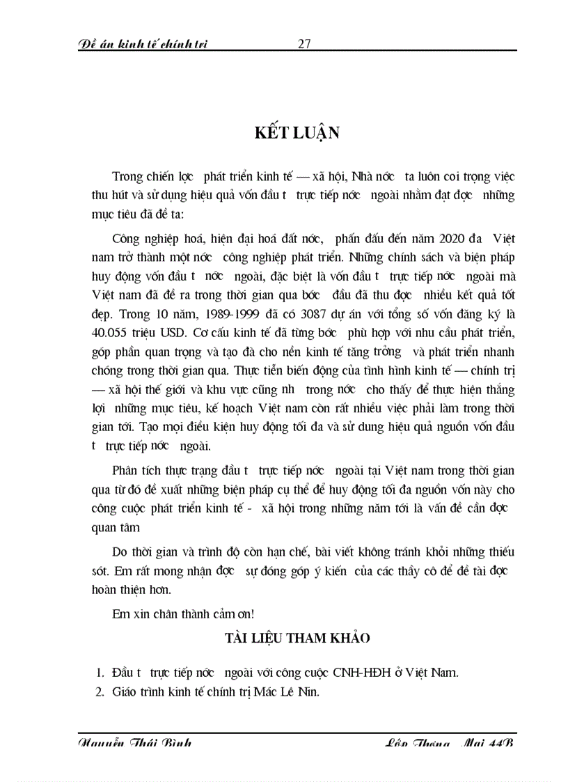 image for page Vấn đề đầu tư trực tiếp nước ngoài FDI vào Việt Nam trong quá trình CNH HĐH Thực trạng và giải pháp