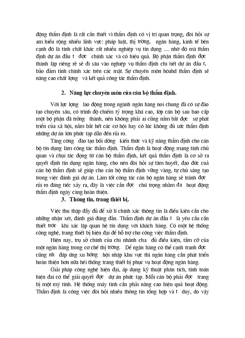 image for page Thẩm định dự án đầu tư tại chi nhánh Ngân hàng ĐT PT Bắc Hà Nội