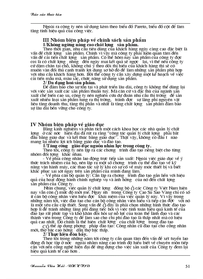 image for page Một số biện pháp cơ bản nhằm nâng cao chất lượng sản phẩm tai công ty Cao Su Sao Vàng 1