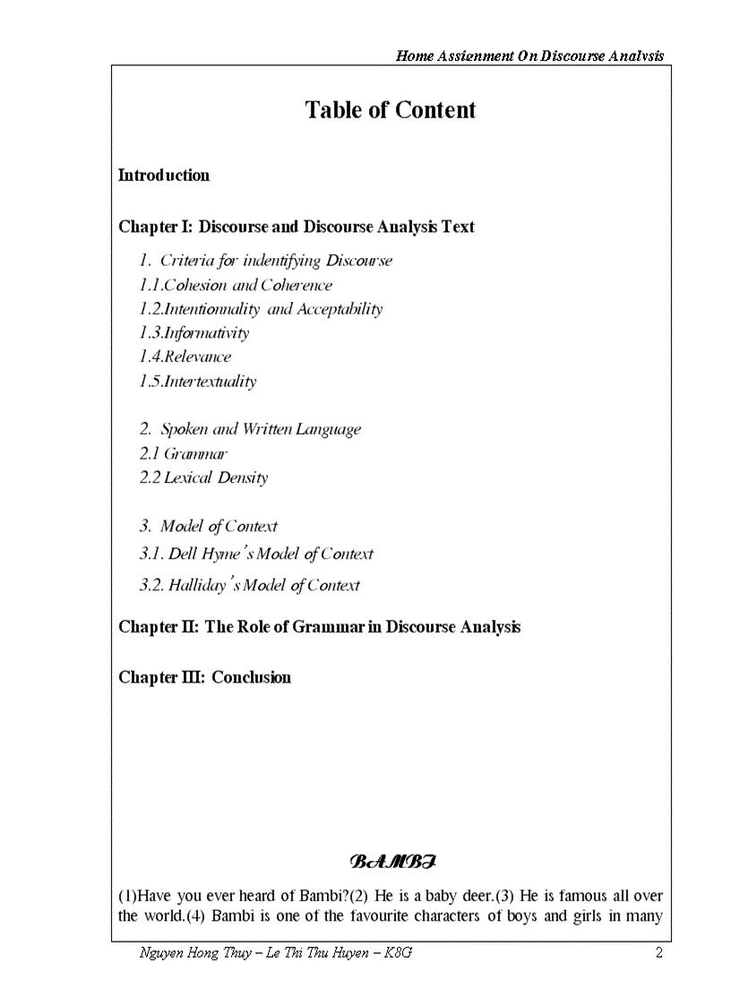image for page Discourse Analysis