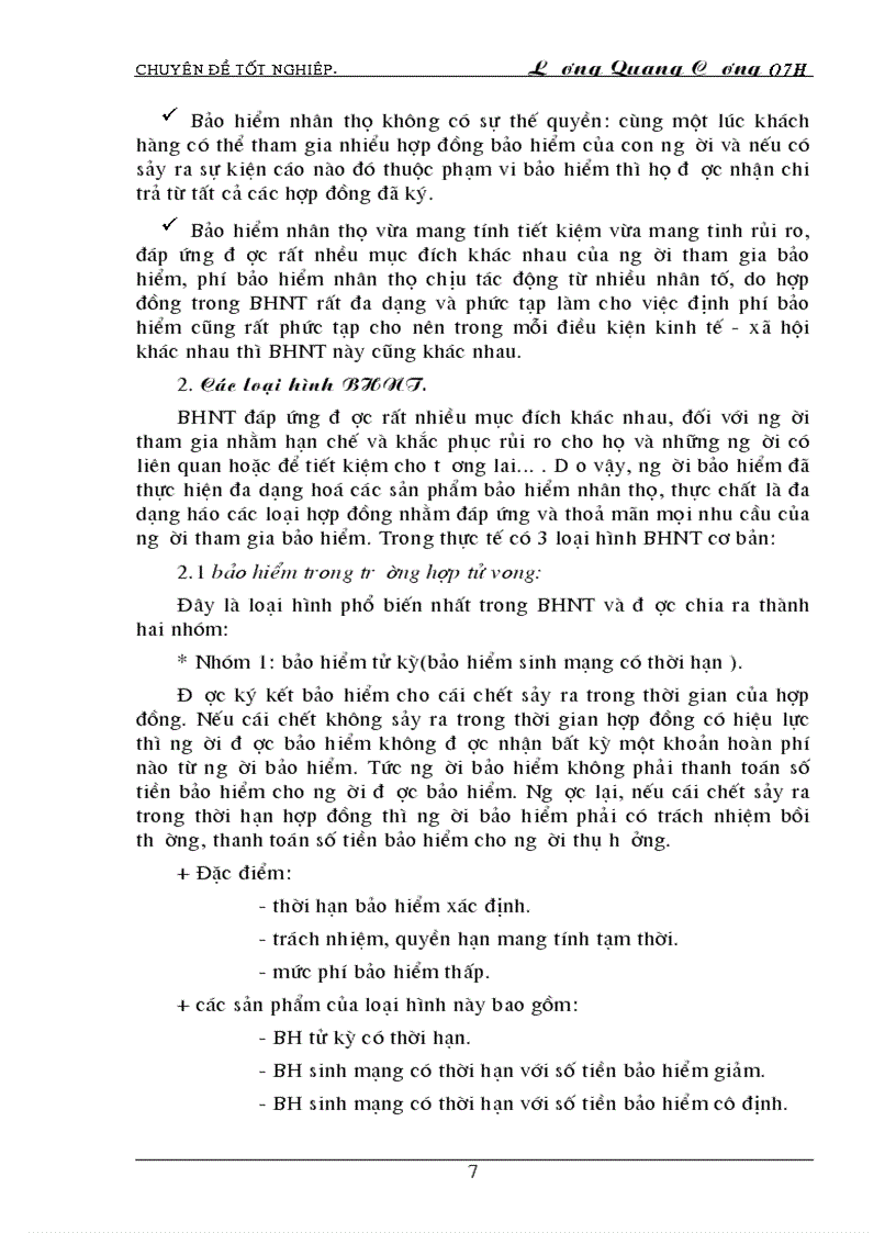 image for page Thực trạng công tác tuyển dụng đào tạo và sử dụng đại lý BHNT ở công ty BHNT hà nội