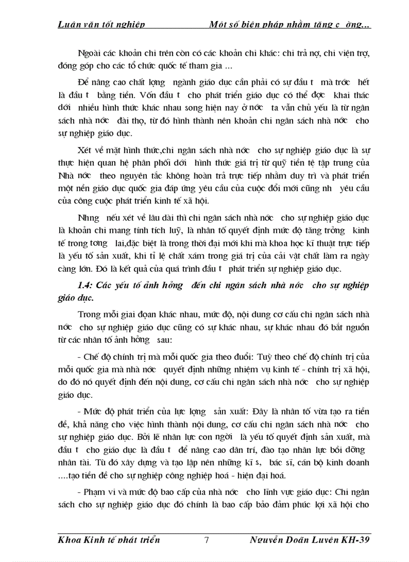 image for page Một số biện pháp nhằm tăng cường quản lí chi ngân sách nhà nước cho sự nghiệp giáo dục trên địa bàn thủ đô Hà nội đến năm 2005 1