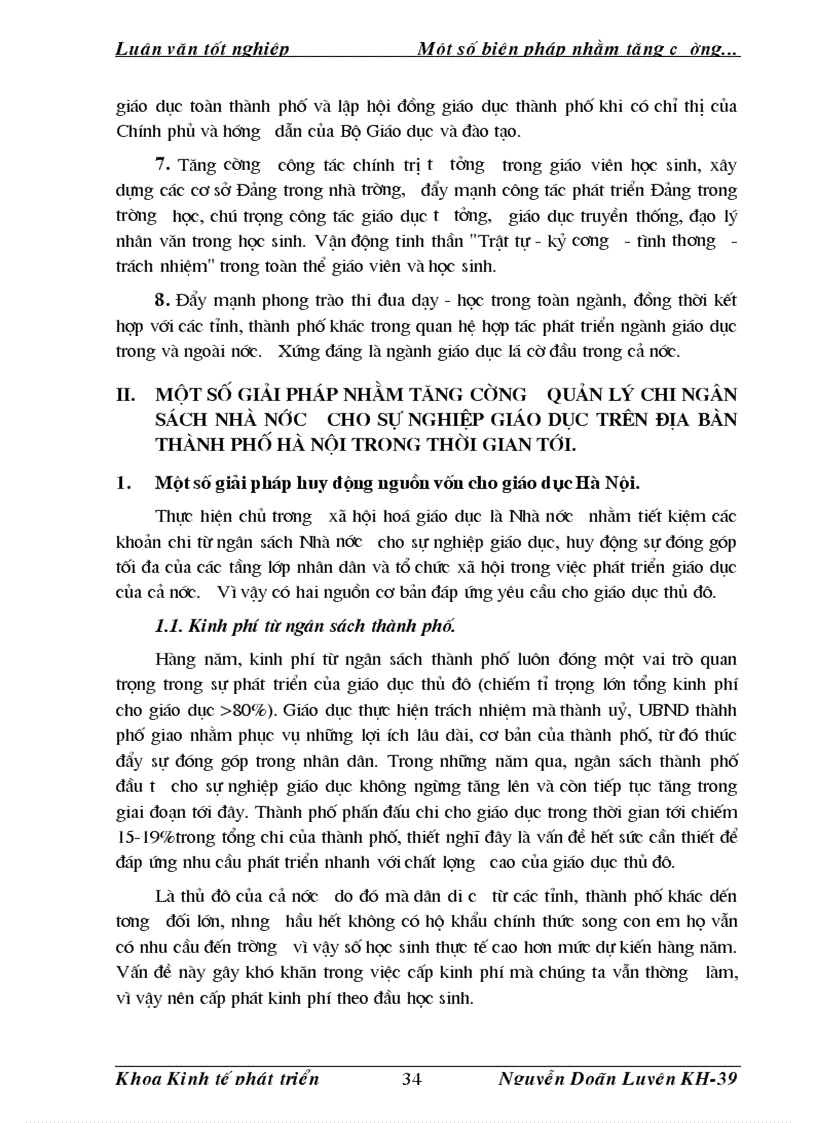 image for page Một số biện pháp nhằm tăng cường quản lí chi ngân sách nhà nước cho sự nghiệp giáo dục trên địa bàn thủ đô Hà nội đến năm 2005 1