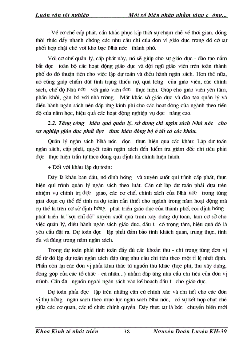 image for page Một số biện pháp nhằm tăng cường quản lí chi ngân sách nhà nước cho sự nghiệp giáo dục trên địa bàn thủ đô Hà nội đến năm 2005 1