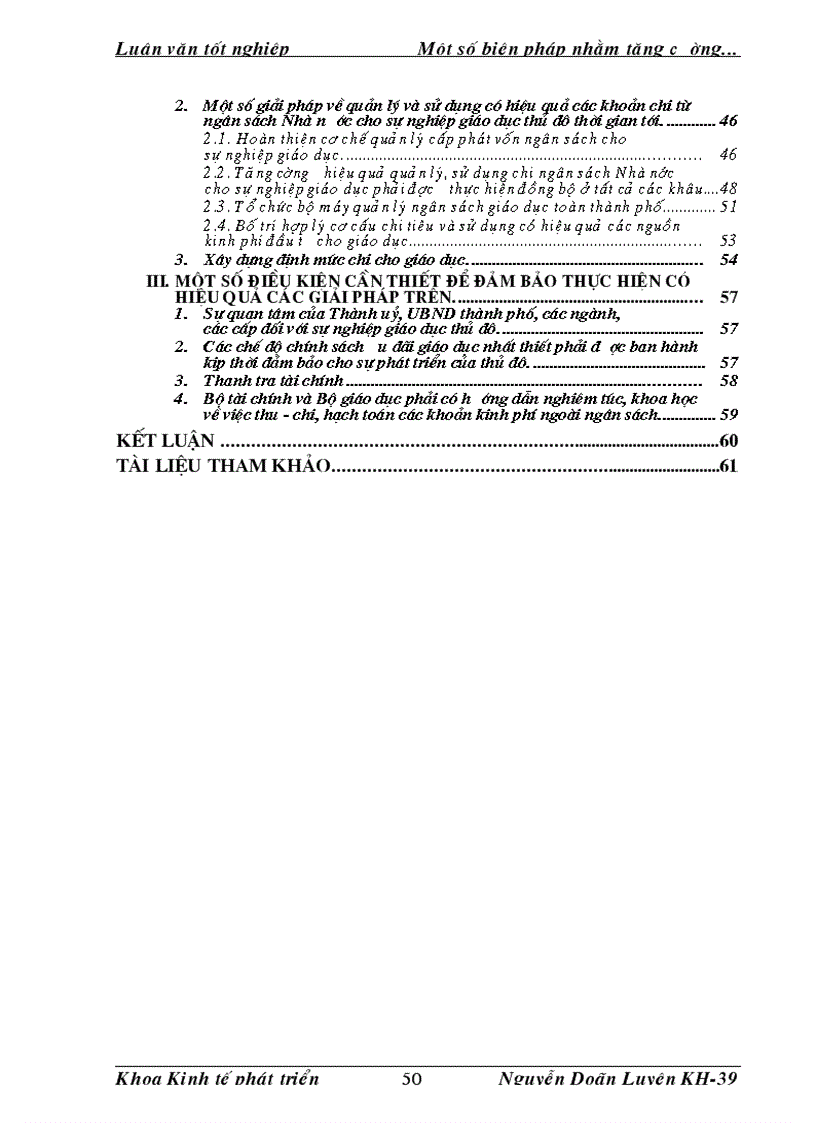 image for page Một số biện pháp nhằm tăng cường quản lí chi ngân sách nhà nước cho sự nghiệp giáo dục trên địa bàn thủ đô Hà nội đến năm 2005 1