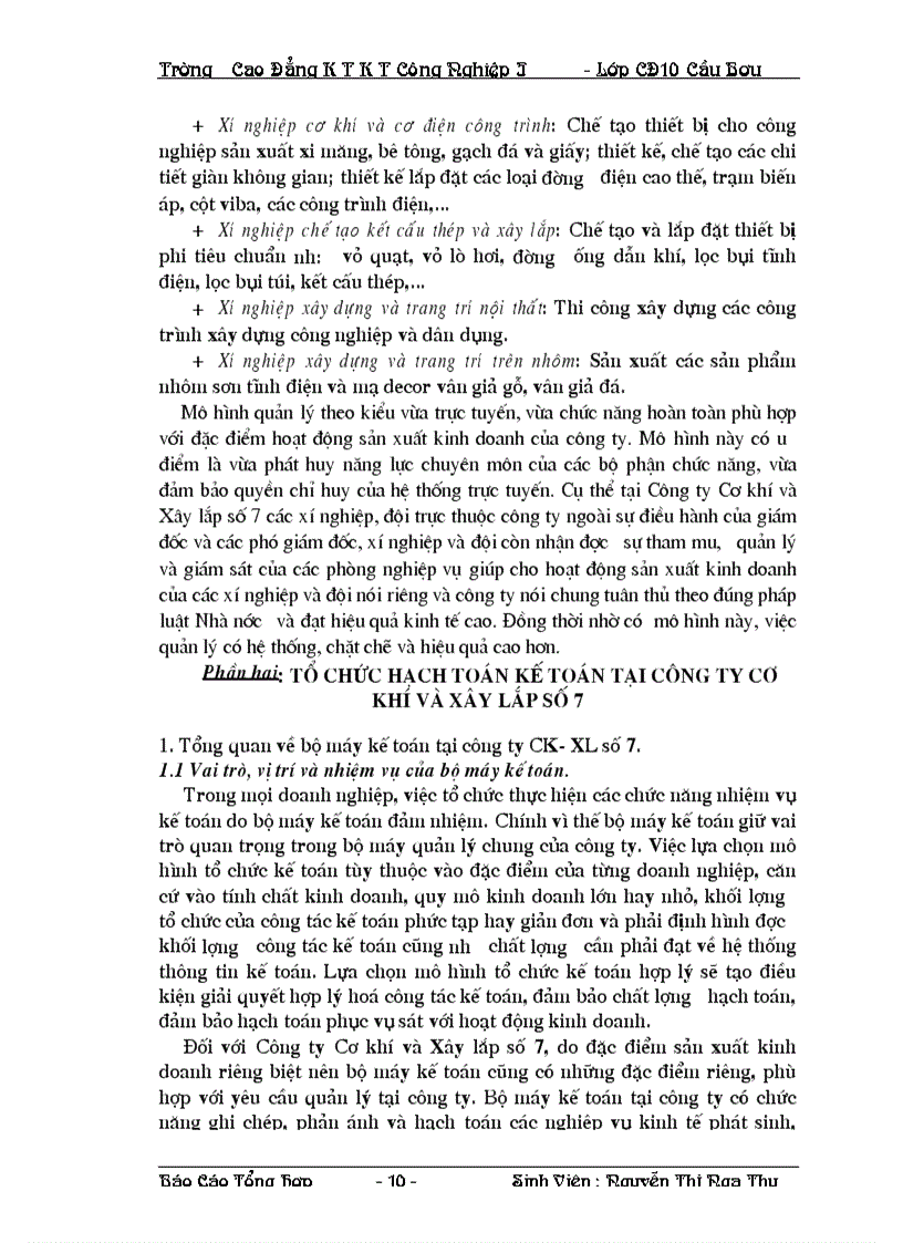 image for page Báo cáo thực tập tại Công ty Cơ khí và Xây lắp số 7 1