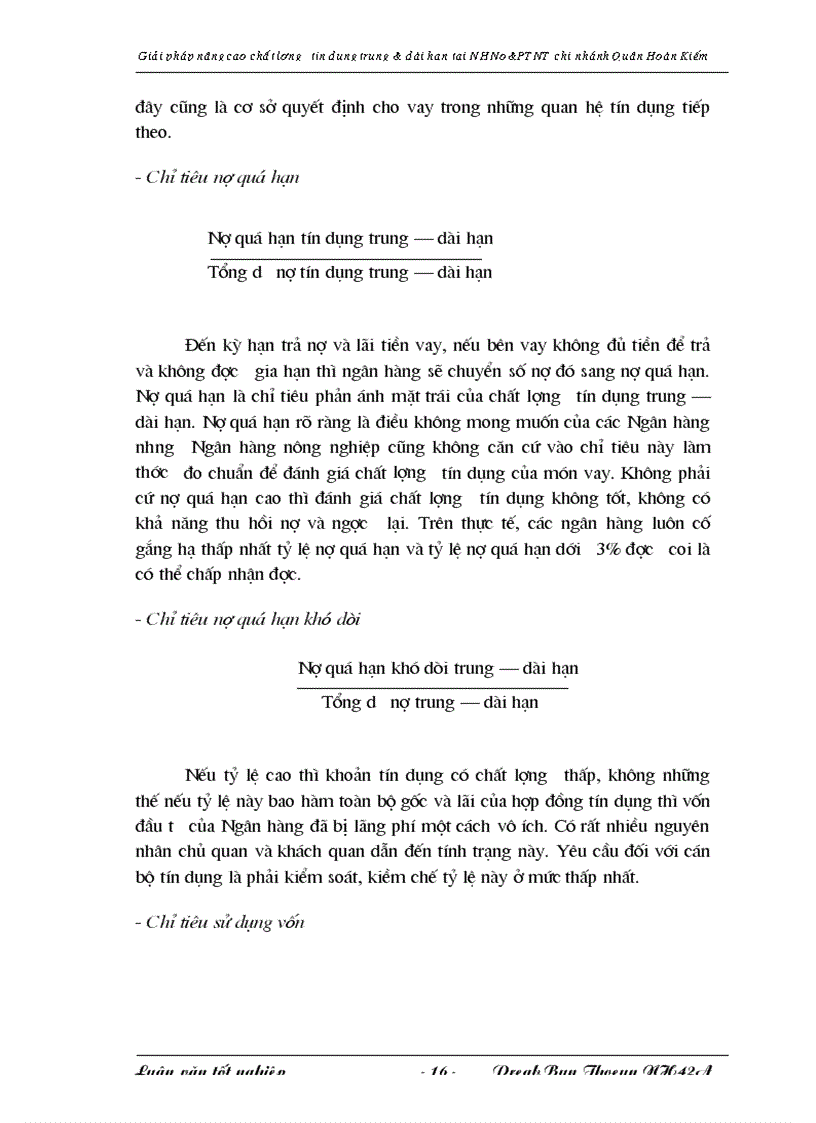 image for page Giải pháp nâng cao chất lượng tín dụng trung và dài hạn tại NHNo PTNT chi nhánh Quận Hoàn Kiếm