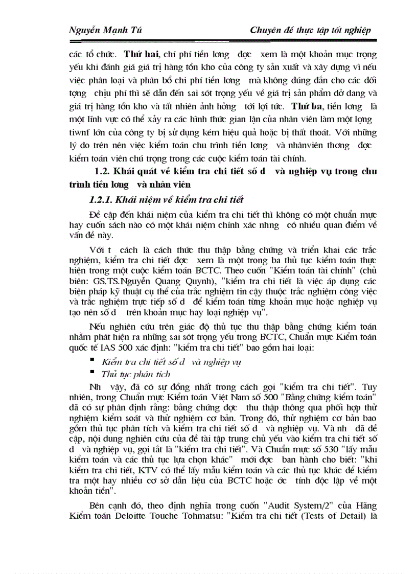 image for page Thực hiện thủ tục kiểm tra chi tiết trong kiểm toán chu trình tiền lương và nhân viên tại Công ty dịch vụ tư vấn kế toán tài chính kiểm toán AASC 1