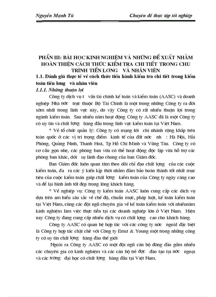 image for page Thực hiện thủ tục kiểm tra chi tiết trong kiểm toán chu trình tiền lương và nhân viên tại Công ty dịch vụ tư vấn kế toán tài chính kiểm toán AASC 1