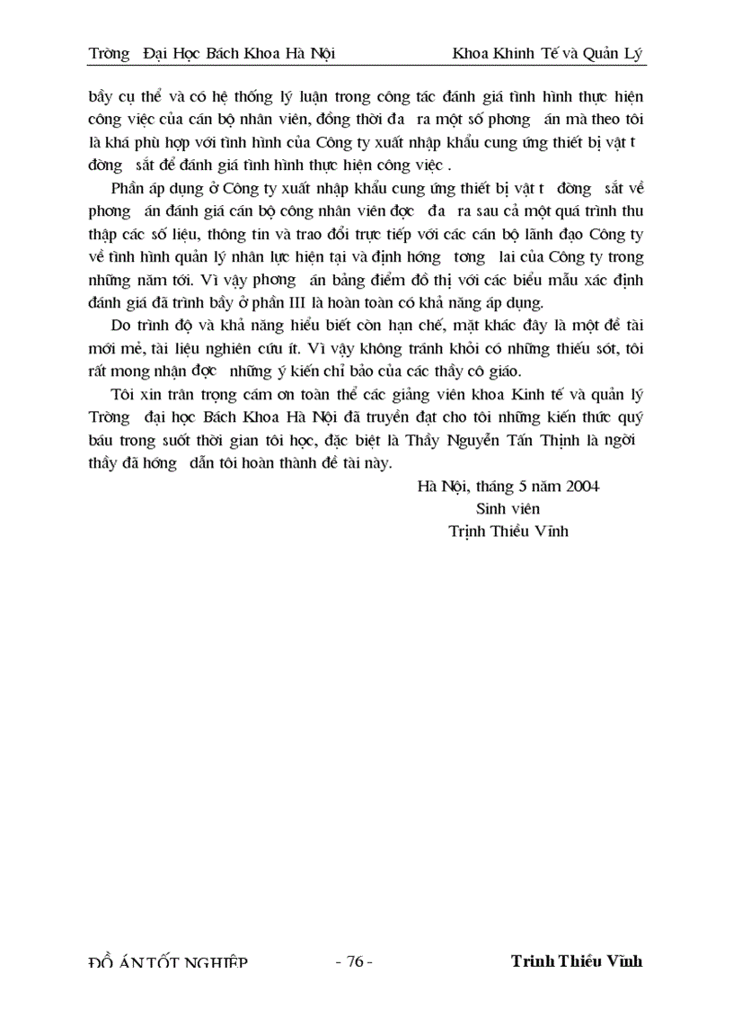 image for page Nghiên cứu và xây dựng chỉ tiêu đánh giá thực hiện công việc cho một số vị trí điển hình của cán bộ nhân viên ở Công ty xuất nhập khẩu cung ứng thiết bị vật tư đường sắt 1